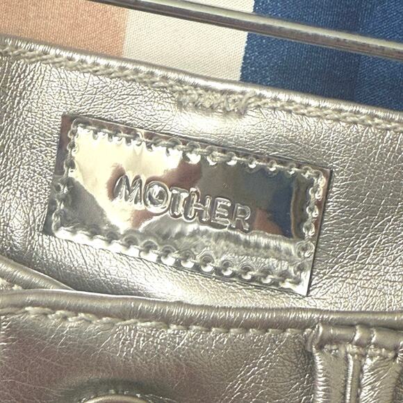 MOTHER The Vagabond Mini Skirt in Silver Dagger Size 25 - Picture 13 of 15